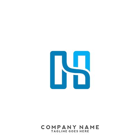 Letter H logo icon design template elementsのイラスト素材