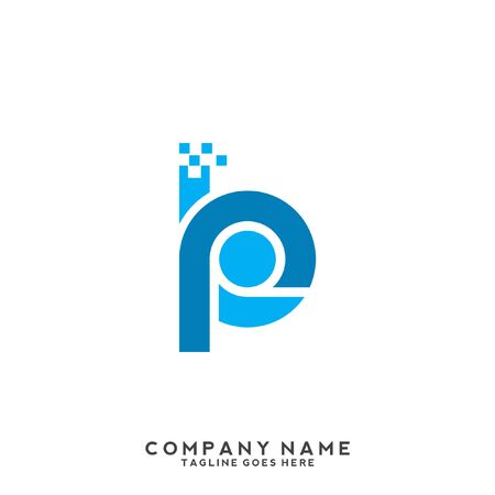 Letter PB logo icon design template elementsのイラスト素材