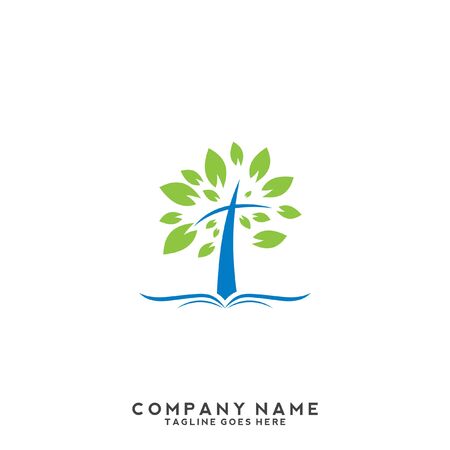 Church logo. Christian symbols. The Cross of Jesus, the fire of the Holy Spirit and the dove.のイラスト素材