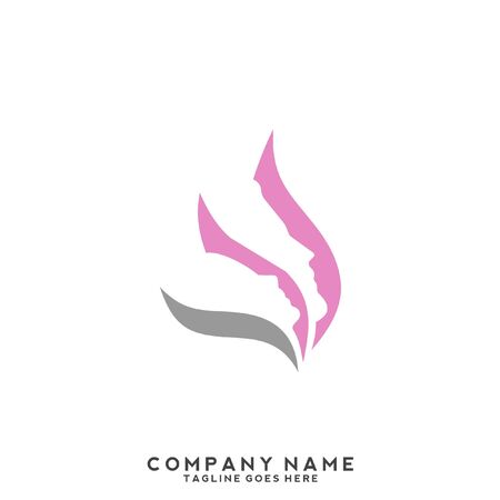 Woman's Face Logo. Vector, Illustration.のイラスト素材