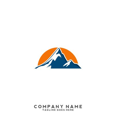 Mountain Logo Template. Vector Illustratorのイラスト素材