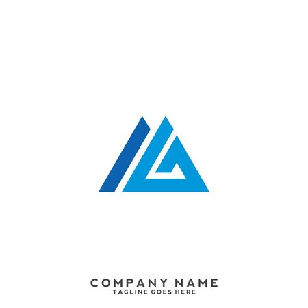 Letter MG logo icon design template elementsのイラスト素材