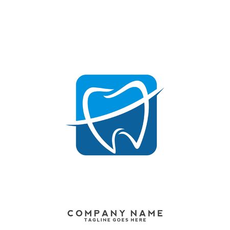 Dental Clinic Logo Tooth abstract design vector template Linear style.のイラスト素材