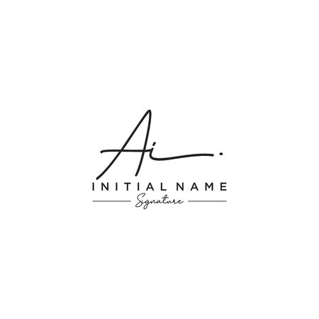Letter AI Signature Logo Template Vectorのイラスト素材