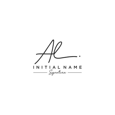 Letter AL Signature Logo Template Vectorのイラスト素材