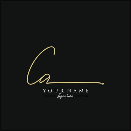 Letter CA Signature Templateのイラスト素材