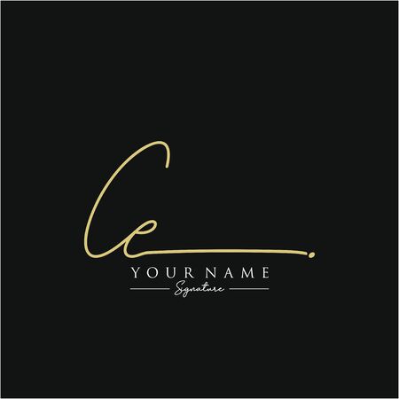 Letter CE Signature Templateのイラスト素材