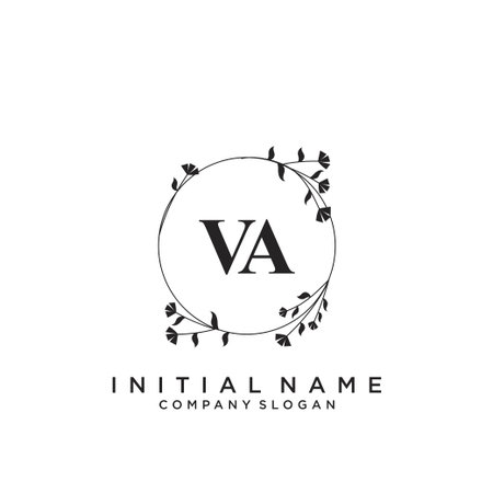 Letter VA Beauty Logo Template Vectorのイラスト素材