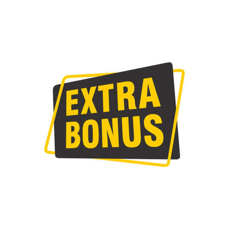 Vector Illustration Red Extra Bonus Label. Modern Web Banner Elementのイラスト素材