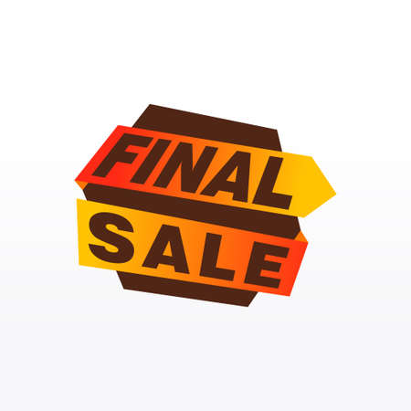 Final Sale banner, poster background. Big sale, special offer, discounts, Vector illustrationのイラスト素材