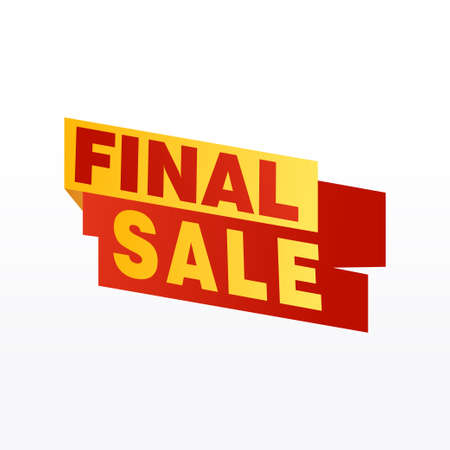 Final Sale banner, poster background. Big sale, special offer, discounts, Vector illustrationのイラスト素材