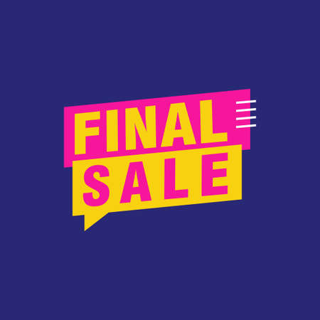 Final Sale banner, poster background. Big sale, special offer, discounts, Vector illustrationのイラスト素材