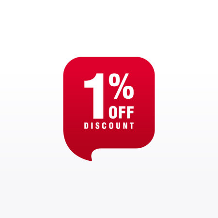 1 discount, Sales Vector badges for Labels, , Stickers, Banners, Tags, Web Stickers, New offer. Discount origami sign bannerのイラスト素材