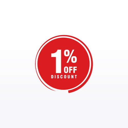 1 discount, Sales Vector badges for Labels, , Stickers, Banners, Tags, Web Stickers, New offer. Discount origami sign bannerのイラスト素材