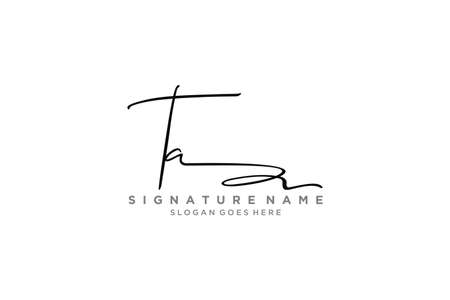 TA Letter Signature Logo Template elegant design logo Sign Symbol template vector iconのイラスト素材