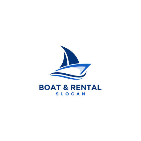 Boat Logo Design Template Vector Graphic Branding.のイラスト素材