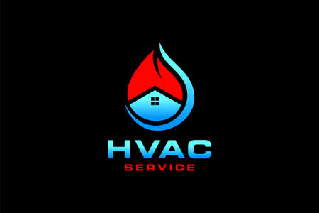 HVAC icons. Heating, ventilating and air conditioningのイラスト素材