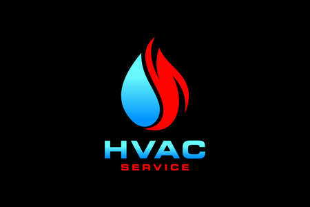 HVAC icons. Heating, ventilating and air conditioningのイラスト素材