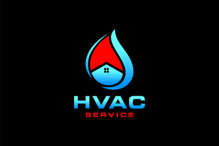 HVAC icons. Heating, ventilating and air conditioningのイラスト素材