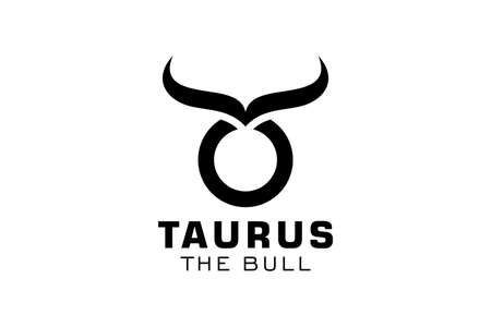 Letter O logo, Bull logo,head bull logo, monogram Logo Design Templateのイラスト素材