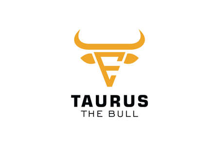 Letter E logo, Bull logo,head bull logo, monogram Logo Design Templateのイラスト素材