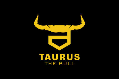 Letter D logo, Bull logo,head bull logo, monogram Logo Design Templateのイラスト素材