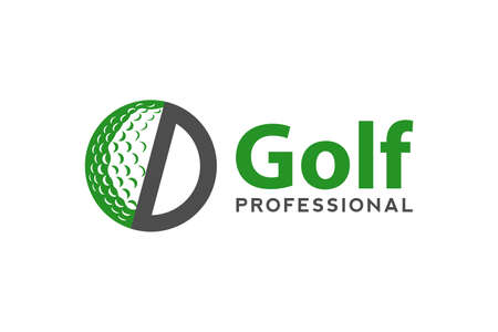 Letter O for Golf logo design vector template, Vector label of golf, Logo of golf championship, illustration, Creative icon, designのイラスト素材