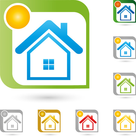 Real Estate icon, house, real estate brokersのイラスト素材