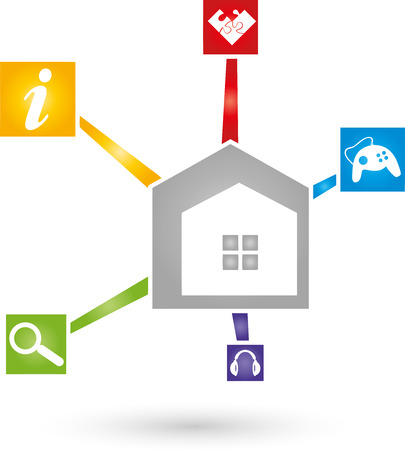 Home network, IT, serviceのイラスト素材