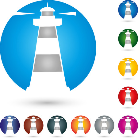 Logo, tower, lighthouse, beaconのイラスト素材