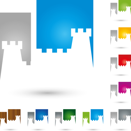 Logo, tower, castleのイラスト素材