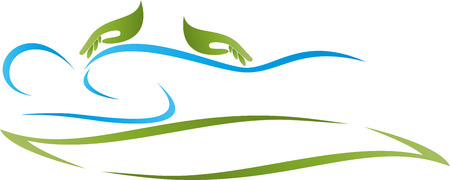 Human, hands, massage, naturopath, illustrationのイラスト素材