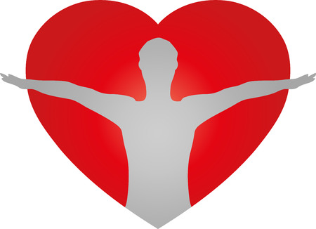 Person, heart, fitness, healthのイラスト素材