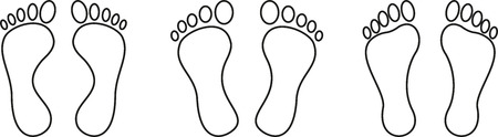 Feet, foot care, podiatry, collectionのイラスト素材