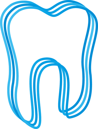 Tooth of lines, dentistry, tooth, dental careのイラスト素材