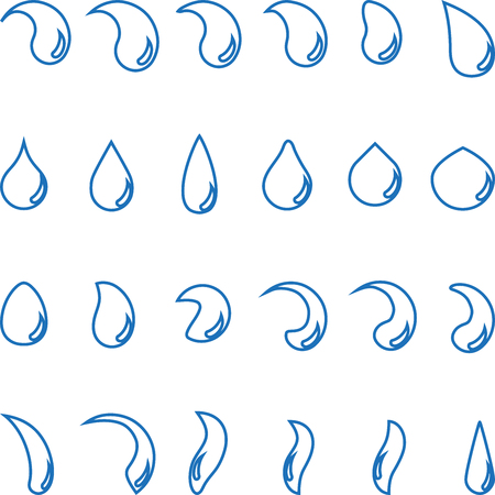 Drops, drops of water, collectionのイラスト素材