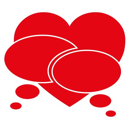 Heart, speech bubble, loveのイラスト素材