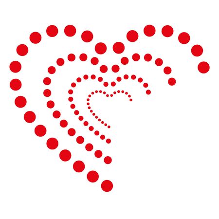 Heart, circles, dots, gift, backgroundのイラスト素材