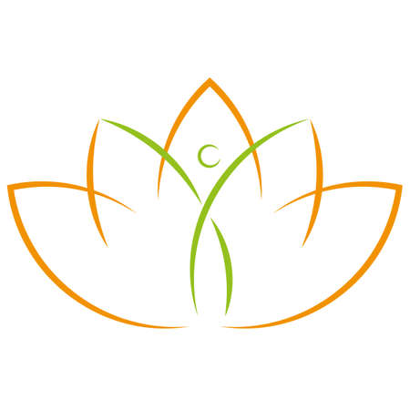 Leaves, plans, person, naturopath, physiotherapyのイラスト素材