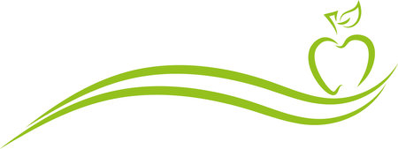 Green apple on a white background. Vector illustration for your design.のイラスト素材