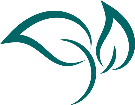 Eco design element with leaves and space for text. Vector illustration.のイラスト素材