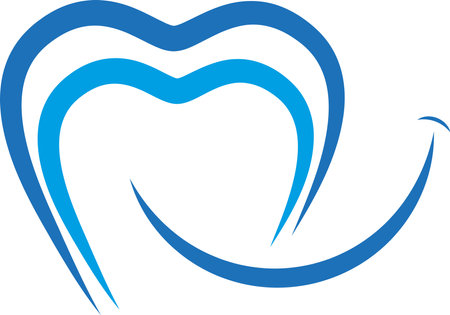 Tooth icon vector illustration isolated on white background. Dentistry symbolのイラスト素材