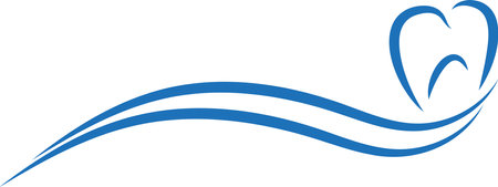 Tooth with a heart on a white background. Vector illustration.のイラスト素材