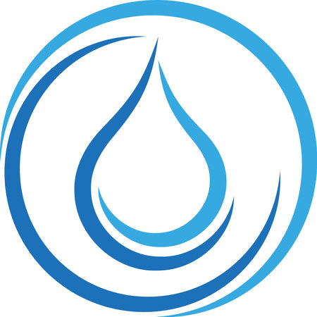 water drop icon, graphic design element.のイラスト素材
