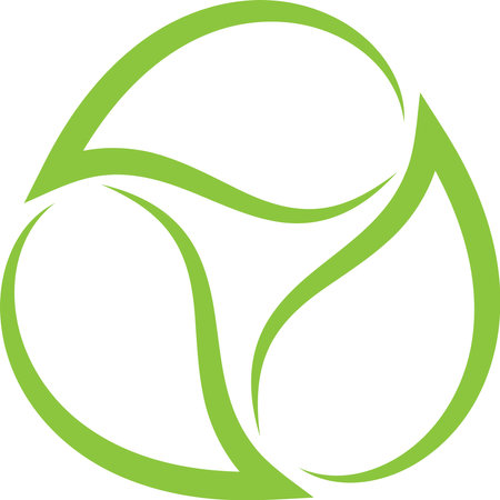 green leaf icon with white background, vector art illustration, image contains transparencyのイラスト素材