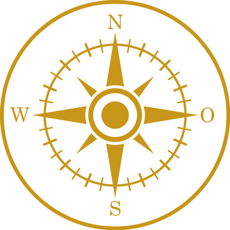 Compass icon on white background. Vector illustration.のイラスト素材