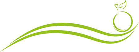 Green apple on a white background. Vector illustration for your design.のイラスト素材