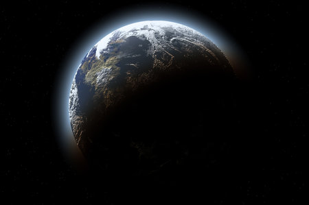 Some planet in deep space. 