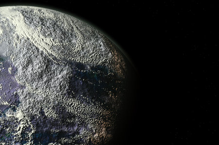 Some planet in deep space. 