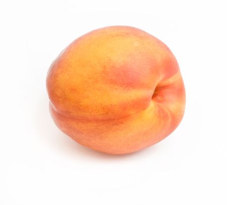 Juicy nectarine on the isolated background with soft shadeの写真素材